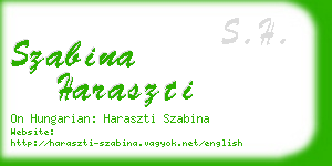 szabina haraszti business card